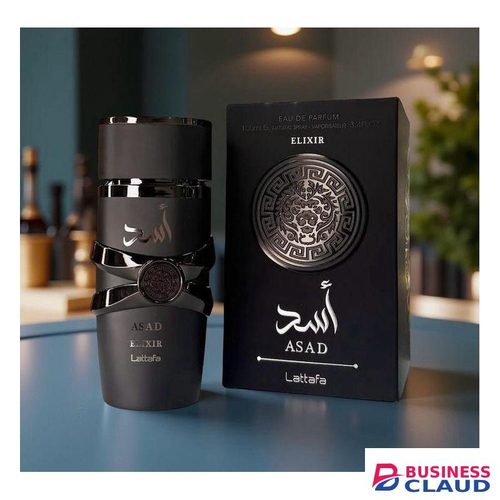 Lattafa VALENTINE GIFT PERFUM ASAD ELIXIR BLACK 100ML +FREE GIFT BAG