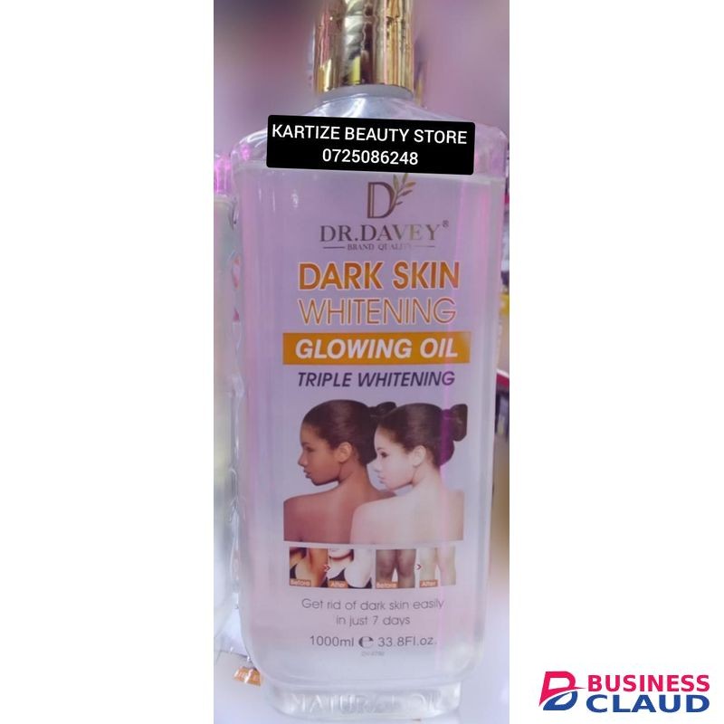 dr davey Best dark skin skin whitening glowing oil triple whitening get rid of dark skin in just 7 days 1000ml