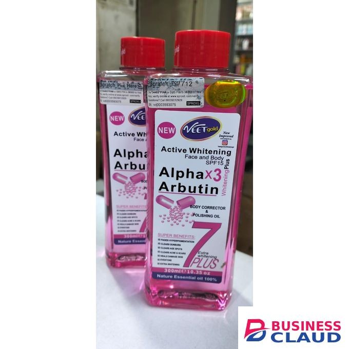 VEET GOLD Alpha Arbutin x3 Body Corrector Polishing Oil -300ML