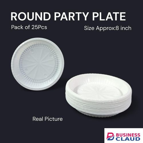 8"Thermopak Disposable party white plate