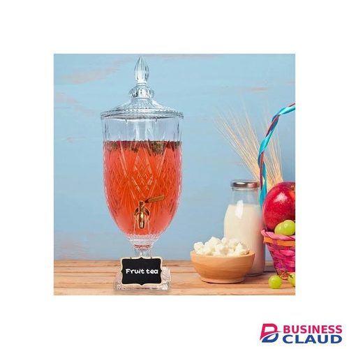 Thick Clear Glass 3L Juice Dispenser with Tap for Home, Party, Kitchen, Beverage, Cold Drinks, Iced Tea, Lemonade, Water Storage, Durable and Elegant Design