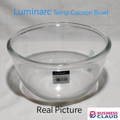 Luminarc Temp Cocoon Salad Bowl 24cm – Elegant, Durable Glass Bowl for Serving Salads, Fruits, Snacks, and Party Dishes, Heat-Resistant and Easy to Clean