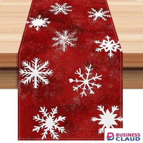 1pc Christmas Table Runner – Snowman & Gnome Linen Table Cloth for Dining & Party Décor Perfect for creating a cheerful and inviting atmosphere during Christmas celebrations, family gatherings, or festive dinners