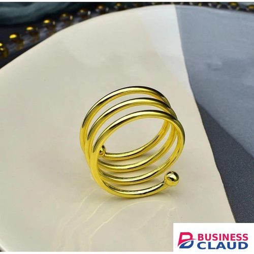 4 Pack Napkin Holder Ring, 2 Inch Cylinder Metal Napkin Rings With 1.2 Inch Length, Spiral Alloy Napkin Holders Buckles, Table Decor Setting Rings For Holiday Dinner Party