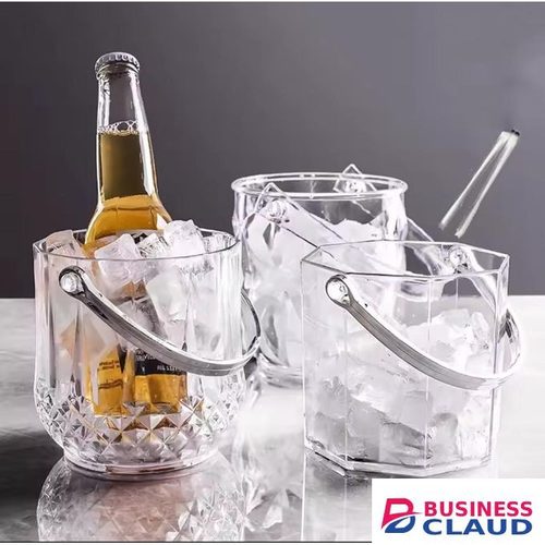 1LTR Insulated Ice Bucket for Home, Bar, Party Use with Lid and Tongs – Durable Stainless Steel Cooler for Drinks and Beverage Chilling
