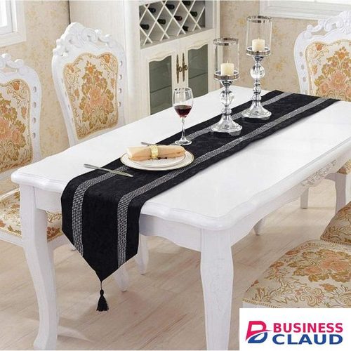 Glam Table Runner Christmas For Tables 13 X 84 Inch Sequin Rhinestone Table Runner For Dining Table Decoration Table Runner Sparkle Party Table Runner