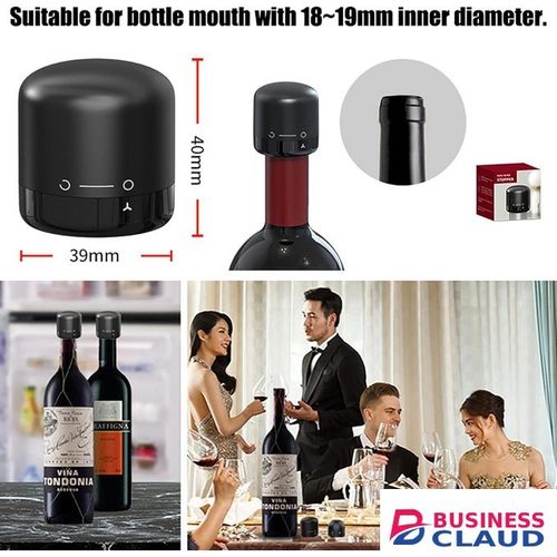 Wine Stopper with Rotating Lock, Mini Wine Corks, Sealed Wine Preserver, Reusable Wine Saver. Wine Supplies Gift for Friends, Family & Party-1pc
