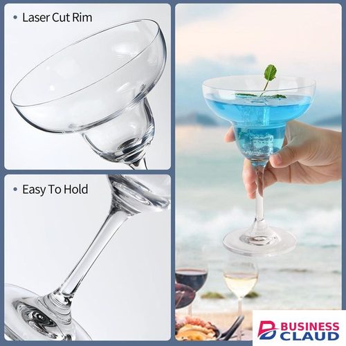6pcs Premium 240ml Margarita Glass Set – Elegant Cocktail & Party Glassware
