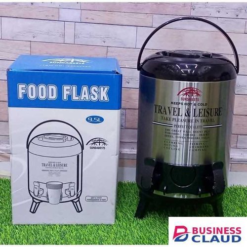 SUNDABESTS 9.5L Stainless Steel Tea Urn with Double Tap for Large Events, Buffet, Catering, Office, Party, Coffee, Hot Water Dispenser