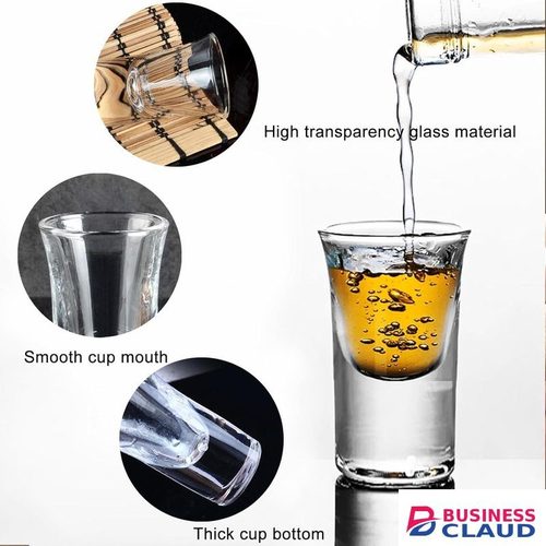Mini Shot Glass Set, 0.5oz/15ml 6pcs Clear Bullet Cups with Heavy Base, Cute Whiskey Glasses Set Small Glass Cups, Perfect for Party, Bar, Club, Cocktail Favor Housewarming Gift
