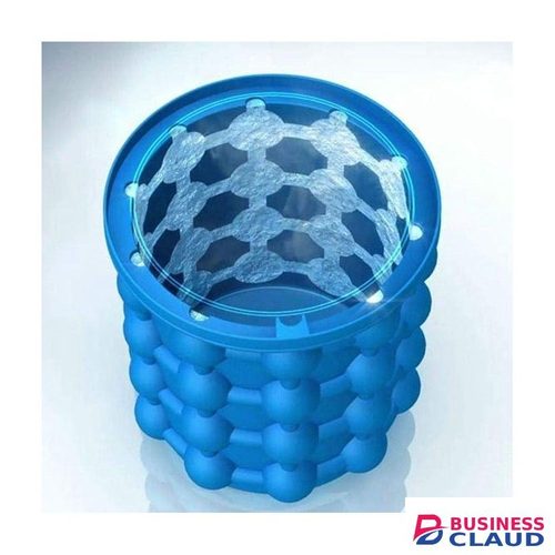 Ice Cube Maker Genie, Revolutionary Space Saving Ice Ball Maker Bucket Party Drink Tub Silicone Trays Mold Kitchen Tools For Chilling Burbon Whiskey, Cocktail, Beverages And More - 2 Pack