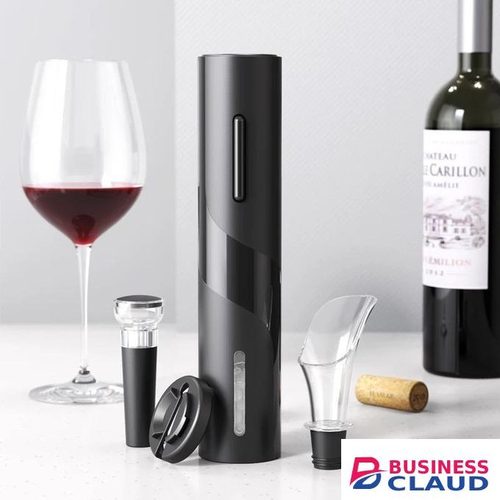 Electric Wine Opener Set, Battery Operated Wine Bottle Opener with Foil Cutter, Wine Pourer and Vacuum Stopper, Automatic Corkscrews for Wine Bottles Kit for Wine Lovers Gift Home Kitchen Party Bar
