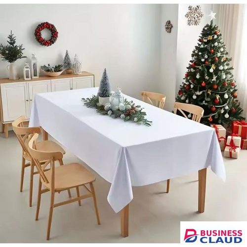 Waterproof Table Cloth Rectangular Polyester Fabric for Home Dining & Parties 140x220cm