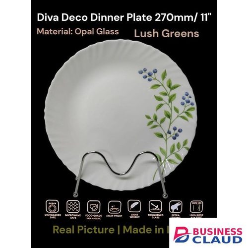 Ceramic Deco Dinner Plate -10" (Set of 6pcs) stylish and durable plate designed to elevate your dining experience perfect for serving main meals, salads, or desserts Suitable for everyday use, parties, special occasions