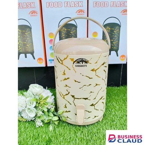 9.5L Large Tea Urn with Elegant Marble Effect Finish, Perfect for Hot Beverage Dispensing at Parties, Offices, Hotels, and Events, Durable Stainless Steel Construction with Easy Pour Spout and Heat Retention