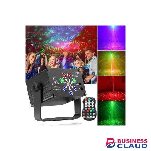 DJ Disco Stage Party Lights Laser Strobe Lights LED Sound Activated 60 Patterns RGB Flash Projector with Remote Control for Christmas Halloween Pub KTV Bar Dance Gift Birthday Christmas Gift