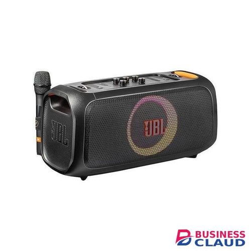Jbl Party On The Go Bluetooth Speaker with Mic, 100W Pro Sound, Dynamic Light Show, IPX4 Splash proof, 6-Hour Battery - Wireless Karaoke speaker