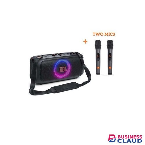 Jbl PartyBox On-the-Go Essential Portable Wireless Party Speaker, IPX4 Splash Proof With Wi-Fi And Bluetooth Connectivity, Built-In Light Show With Two Wireless Microphones
