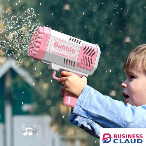 Bubble Gun for Kids, 2 Pack 69 Holes Bazooka Bubble Gun with Bottles of Bubble Solution, Bubble Blaster Toy Bubble Maker Outdoor Toys for Girls Party - 2 PIECES