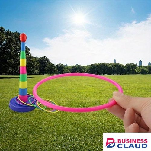 Digabi Colorful Plastic Sport Ring Toss Game Set Party Outdoor Puzzle Hoop Kindergarten Competition Game Stall Halloween Christmas Gift