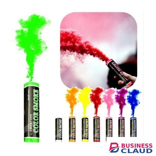 Party Colored Smoke Emitters Confetti 12cm, 7 colors, (Pink, Violet, Yellow, Gules, Green, Orange, Blue)