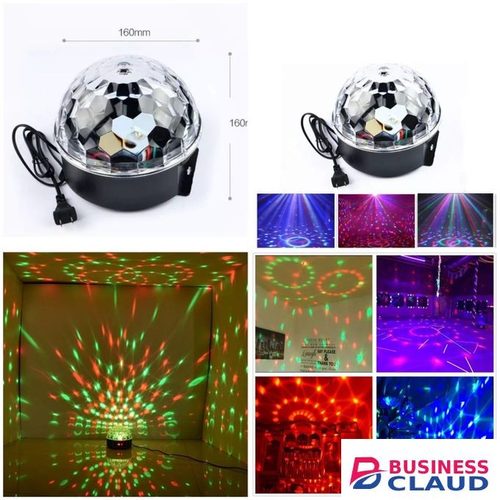 Silver Mirror Disco Ball - Rotating Party Light For DJ, Stage, And Event Decoration