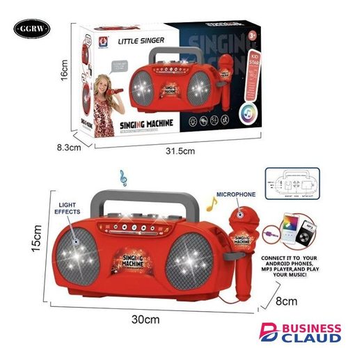 GGRW Children's karaoke microphone with light show equipment connected to music playback and interactive singing toys