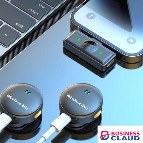 Wireless Lavalier Microphone with Noise Reduction Clear Audio for Streaming, Interviews & Recording