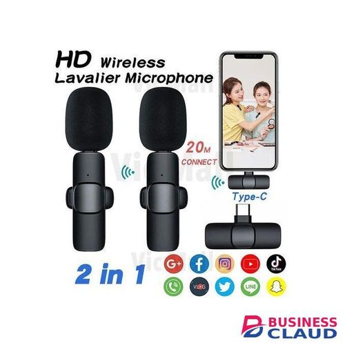 New Wireless Lavalier Microphone Portable Audio Video Recording Mini Mic
