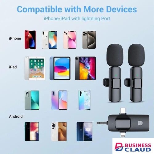 K15 Wireless Lavalier Dual Clip-on Microphone for Video Creators & Online Classes