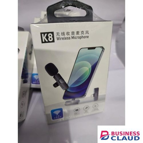 K8 Compact Wireless Microphone System With Dual Mic Setup For Interviews And Professional Audio Recording