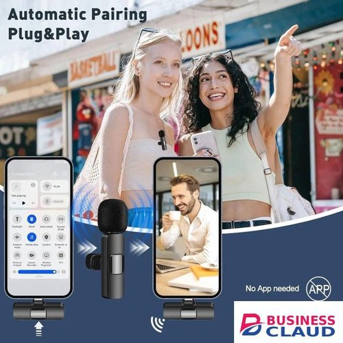 Professional K9 Wireless Lavalier Mic System With Dual Clip Mics For Interview Recording