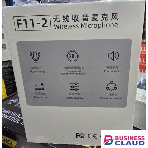 Portable F11-2 Dual Wireless Lavalier Microphone with Clear Audio and Long Battery Life