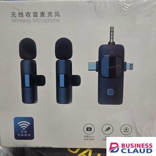 Professional Wireless Microphone System – Stable 20m Connection, Plug & Play Feature for Online Meetings, Vlogging & Podcasting