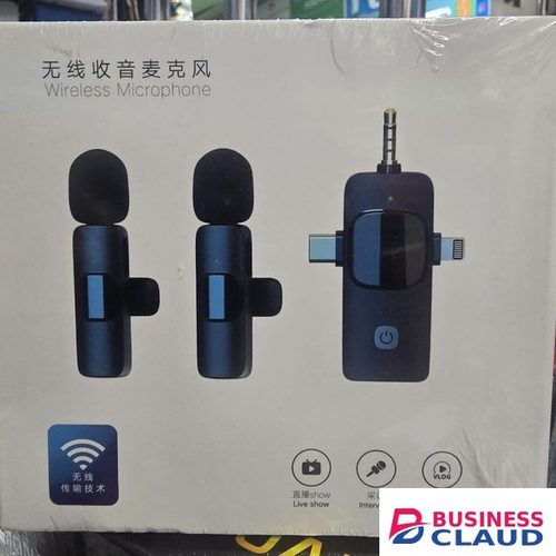 Wireless Lavalier Mic Dual Clip-On Microphones for Content Creation & Streaming