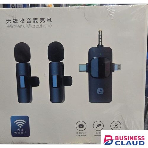 K15 Lavalier Mic Wireless – Dual Clip-on 3-in-1 Microphone for Creators