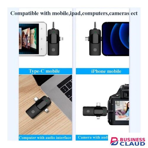 Professional K15 lavalier mic clip for phone iphone Android recording vlog 3in1 mini wireless microphone for live performance