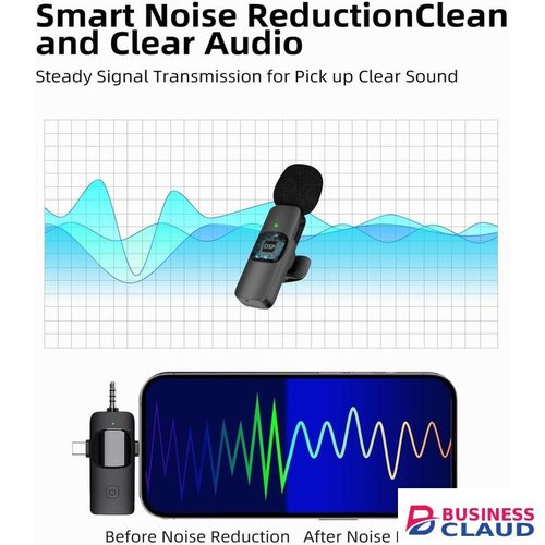 Wireless Lavalier Microphone for Streaming, Podcasting, and Outdoor Interviews
