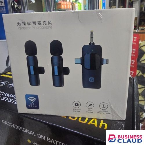 3 in 1 Wireless Lavalier Microphone – Double Mic Lavalier – Compact & Portable Mic for Content Creators