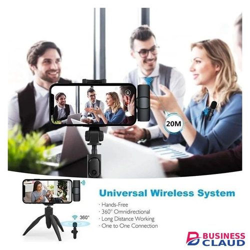 Compact Wireless Lavalier Mic Kit – Designed for Live Presentations, Streaming & Video Calls