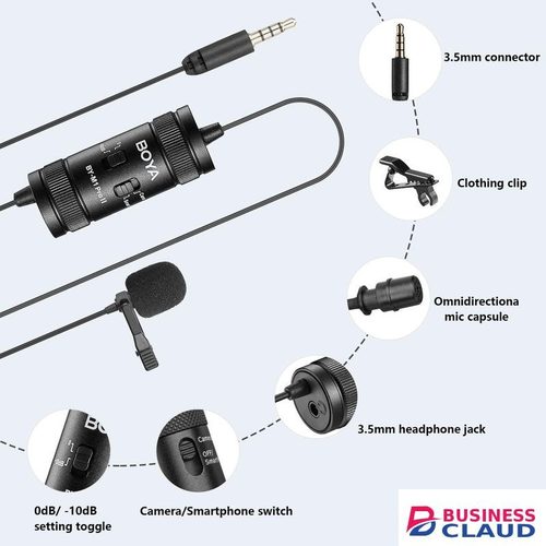 Boya BY-M1 Lavalier Microphone for Training Sessions and Webinars