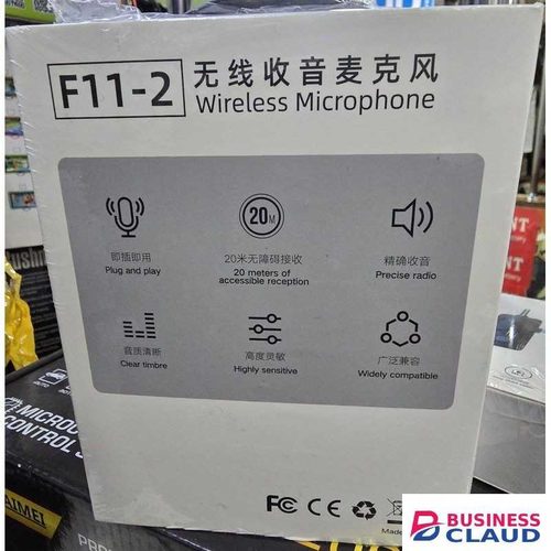 Portable F11-2 Wireless Microphone System with Tiny Lavalier Mic for Street Interviews and Reporting