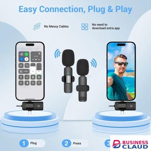 K15 Wireless Lavalier Microphone – 3-in-1 Dual Mic for Online Content Creators