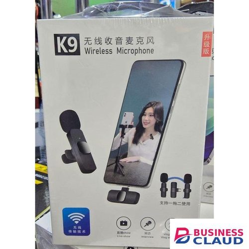 K9 Wireless Lavalier Microphone System With Noise Reduction For Outdoor Activities And Content Creation