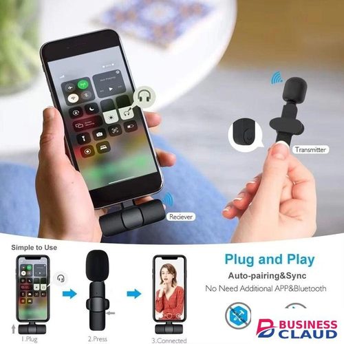 K9 Wireless Lavalier Clip-on Microphone Set for YouTube, Shorts, and Interviews