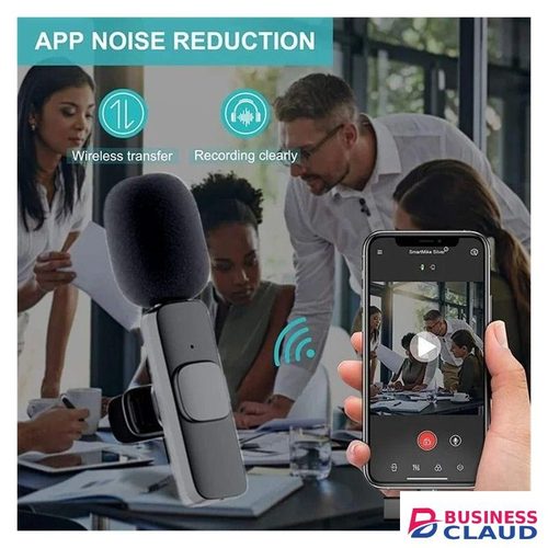 2.4GHz Wireless Clip-On Microphone with Zero Latency – Best for Recording Interviews, Online Classes, Social Media Videos & Podcasts