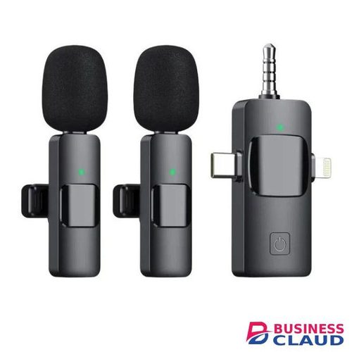 Wireless Lavalier Mic Dual Clip-On Audio Kit for Interviews, Podcasts & Short Videos