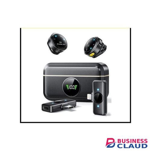 2 in 1 wireless mic lavalier magnetic function best quality wireless microphone with anc for vlogging and live streams