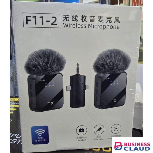 F11-2 Professional Wireless Lavalier Mic – 3-in-1 Microphone System