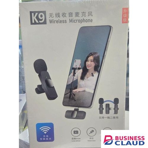 K9 Wireless Lavalier Clip-on Microphone Dual Mic for Type-C Short Video & Interviews